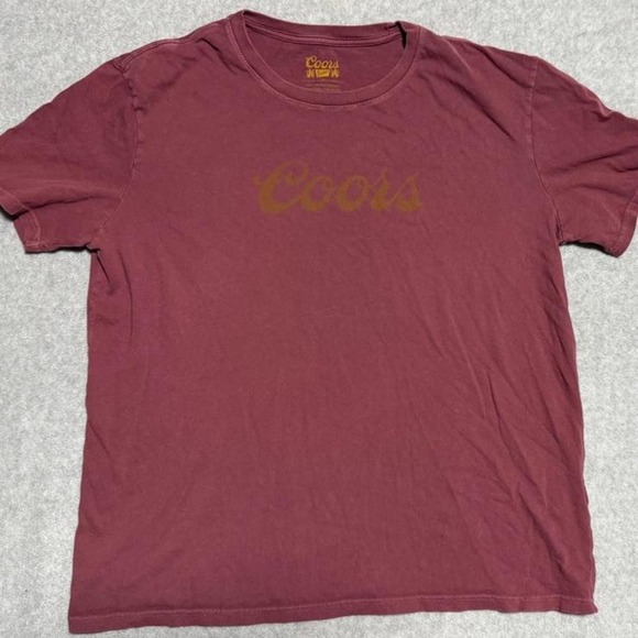 Tops - Maroon Coors Beer Women's Large T Shirt
